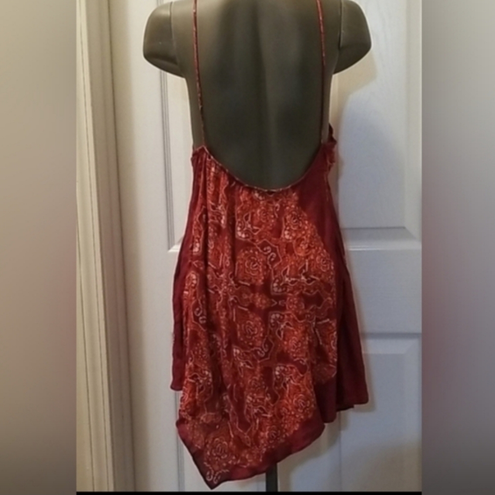 Free People Asymmetrical Red Dress Sz Medium NWOT - Picture 3 of 6